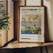 Travel Art Çerçevesiz Poster, Modern Dekoratif Çerçevesiz Poster, Tablo, Florida, 21 X 30