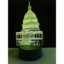 Goldenqian Çocuklar Için Kale Bina Lambası 3d Gece Lambası, 16 Renk Değişimi Ve Uzaktan Kumandalı 3d Illüzyon Lambası, Erkekler Ve Kızlar Için Doğum Günü Hediyesi L402ql Siyah