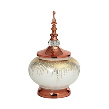 Vitale Sultan Bronz Kapaklı Vazo Ak.je0030