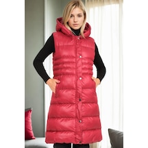 Z6757 Dewberry Bayan Yelek-bordo-1 Bordo-1