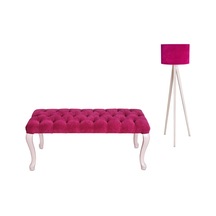 Masifart_Mobilya Masifart Kapri 120 Cm Kapitoneli Bench Puf Beyaz Lake (549289960)