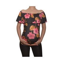Luvmabelly Maternity 2513 Kayık Yaka Hamile Bluzu Çok Renkli