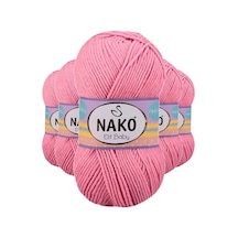 Tedar 5 Adet Elite Baby El Örgü İpi Tüylenmeyen Bebek Yünü Pembe 6837 Najmaddin (No:1) 8.5Cm X 10.5 Cm