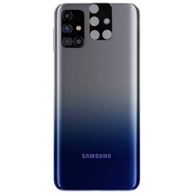 Noktaks - Samsung Galaxy Uyumlu Galaxy M31s - 3d Kamera Camı - Siyah