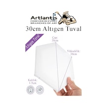 Altıgen Tuval 30 Cm 3 Adet Arkadan Zımbalı Astarlı Resim Tuvali Akrilik Boya Yağlı Boya Altıgen Şekil Tuval Ressam Sanat