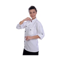 Unisex Aşçı Ceket Harman Gabardin Beyaz