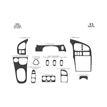 Kia Shuma Torpido Kaplama 1998 13 Parça Karbon