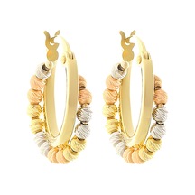 Moom Mücevherat Kadın 14 Ayar Altın 3 Renk Dorica Toplu Düz Halka