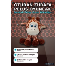 Bay 35 Cm Oturan Zürafa Peluş Oyuncak - Yumuşak Dolgulu, Bebek Ve Çocuk Odası İçin Bx-313538 Najmaddin
