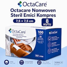 Octacare Nonwoven Steril Emici Kompres 7,5 7,5cm Kutulu 8 Kutu