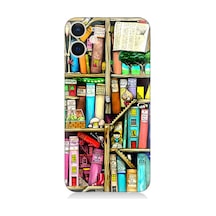Apple Uyumlu  iPhone 12 Mini Silikon Kılıf Kitaplık Ve Raflar Books Shelf