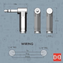 1/4 İnç Trs F - 1/4 İnç Trs M Sağ Açılı Çevirici Gpp-273