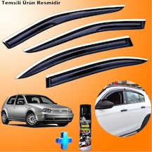 Vw Golf 4 Mügen Cam Rüzgarlığı Abs Nikelaj Krom Cam Rüzgarlığı 1998-2004 + Ebrayn Lastik Parlatıcı