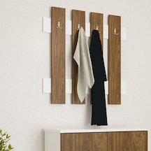 Modilayn Fulya Duvar Elbise Askılık, Banyo, Mutfak, Ofis, Kapı Arkası Askılık, Ceviz Beyaz Beyaz - Ceviz