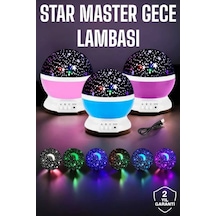 M.i Ve Mor Işıklı Projeksiyon Lambası Çok Renkli