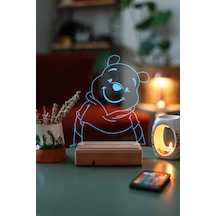 Winnie The Pooh Ayı Winnie 16 Renk Kumandalı 3d Gece Lambası Çok Renkli