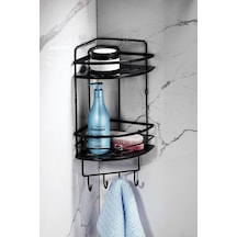 Sas Haus Yapışkanlı Paslanmaz Kristal Raf Banyo Düzenleyici Şampuanlık S04 Beyaz