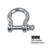 Shuıvan Zincir Kilidi 10mm Omega Tip - 316 Paslanmaz-1650