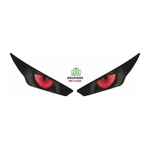 Rks R250 2023 - 2024 Uyumlu Far Sticker Kırmızı Göz Standart