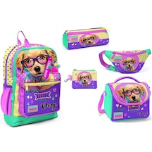 Coral Hıgh Maskot Köpek Temalı Kız Ilkokul Çanta Seti-5 Li Set
