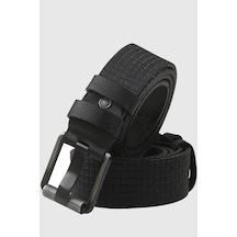 Rizzup Siyah %100 Hakiki Deri Erkek Spor Kemer Kare Desenli Kolay Kısaltılabilir Kot Pantolon Kemeri 2602681