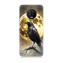 İnfinix Note 7 Uyumlu Ay Ve Karga Desenli Silikon Kılıf
