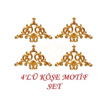 Dekoratif 41 26 Altın Rengi Dgm-24 4'lü Köşe Motifi