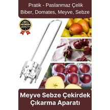 Çok Amaçlı Sağlam Pratik Paslanmaz Çelik Biber Domates Meyve Sebze Çekirdek Çıkarıcı Oyacak Aparatı