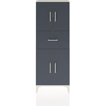 Arges Dolap 2 Raflı Tek Çekmeceli 4 Kapaklı 60x30x163 Aytaşı-antrasit Aytası