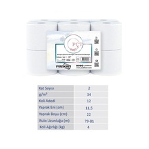 Pçt Mini İçten Çekmeli Tuvalet Kağıdı 4 KG 12 Rulo