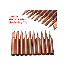 Çok Fonksiyonlu Alet 10 Adet 900m-t Serisi Lehimleme Lehim İpuçları Saf Bakır Elektrikli Demir Kafa Aracı