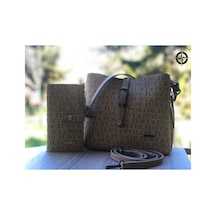 Just Polo Premium El Ve Askılı Çantası Cüzdan Kombin Vizon