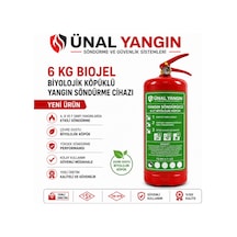 6 Kg Biojel Yangın Söndürücü Biyolojik Köpüklü Çevre Dostu Yangın Tüpü Araç İçin