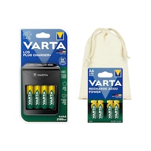 Varta Lcd Plug+ Şarj Cihazı+8x2100mah Aa Şarjlı Kalem Pil+çanta