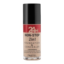 Pastel 24h Non-stop 2in1 Foundation & Concealer - Fondöten & Kapatıcı 606 Warm - 5 Adet Tarı