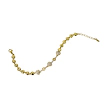 Biem Taşlı Büyük Kalpli Xuping Bileklik Gold/gümüş