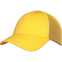 İş Güvenliği Koruyucu Darbe Emici Top Kep Şapka Baret Sarı