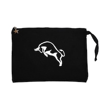 Boğa Siluet Siyah Clutch Astarlı Cüzdan / El Çantası Siyah