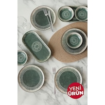 Keramika Maya Kahvaltı Takımı 10 Parça 4 Kişilik 20789-90 Yeşil