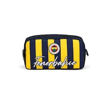 Fenerbahçe Lisanslı Klasik Çubuklu Kalemlik - Çift Bölmeli Sarı Lacivert Spor Kalem Çantası Sarı - Lacivert