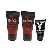 Big Lover Erkeklere Özel 50 Ml Jel 50 Ml Maximum Strength Hardening Gel For Men 2 Adet + Playboy 50