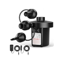Elektrikli Hava Pompası Şişme Yatak Şişirme Vakumlama 12v Ac/50w Adaptör Ve Çakmaklık Girişli 3 Hava Nozullu Bot Simit Şişme Koltuk Deniz Yatağı Pompa Air Pump