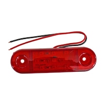 TAS 12V Side Marker Lamba 9 Ledli Kırmızı 8,5x2,5 cm TAS.018K-12