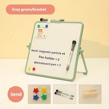 Elmpaly Çift Taraflı Manyetik Yazı Tahtası Ayaklı Gri Yeşil 28x28cm