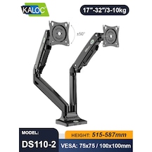 Ds110-2 ''17 -32" Aluminyum Monitör Tutucu Kol Amortisörlü Vesa