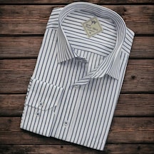 Linen Keten Klasik Uzun Kollu Terletmeyen Gri Erkek Gömlek Regular Kalıp -10141 Gri