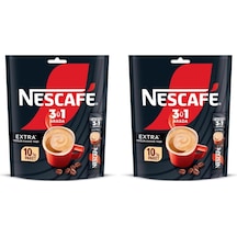 Nescafe 3ü1 Arada Extra Yoğun Kahve Tadı Granül Kahve 10'lu Paket 2 Adet