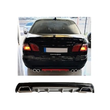 Nissan Almera Uyumlu Body Kit Difüzör 2 Çıkış Kare Gri Model 3