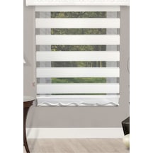 Beyaz Pliseli Zebra Stor Perde Beyaz - 97263261 Beyaz