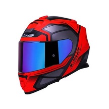 Ls2 Storm 2 Faster Mat Kırmızı Kapalı Motosiklet Kaskı Gökkuşağı Camlı Kırmızı